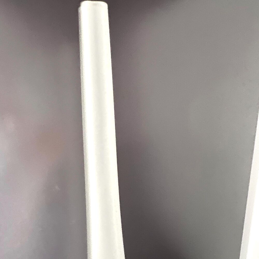 Frosted Glass Spire Bottle Vase Hand Blown Mid Century Modern Long Neck 16 Inch - Picture 12 of 16